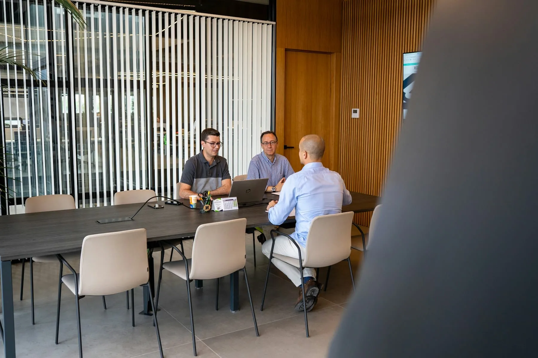 A team around a table during a workshop