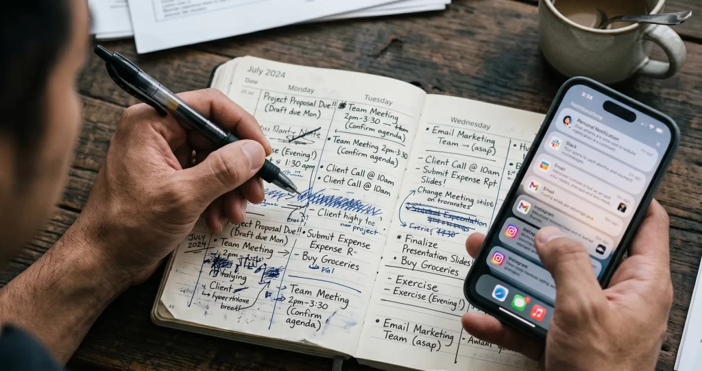 Asian entrepreneur reviewing AI workflow on laptop — reclaiming strategic time for high-value business decisions